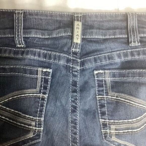 Ariat Real Denim Women’s Jeans Sz 30x34 Stretch Straight Western Cowgirl - Picture 6 of 8